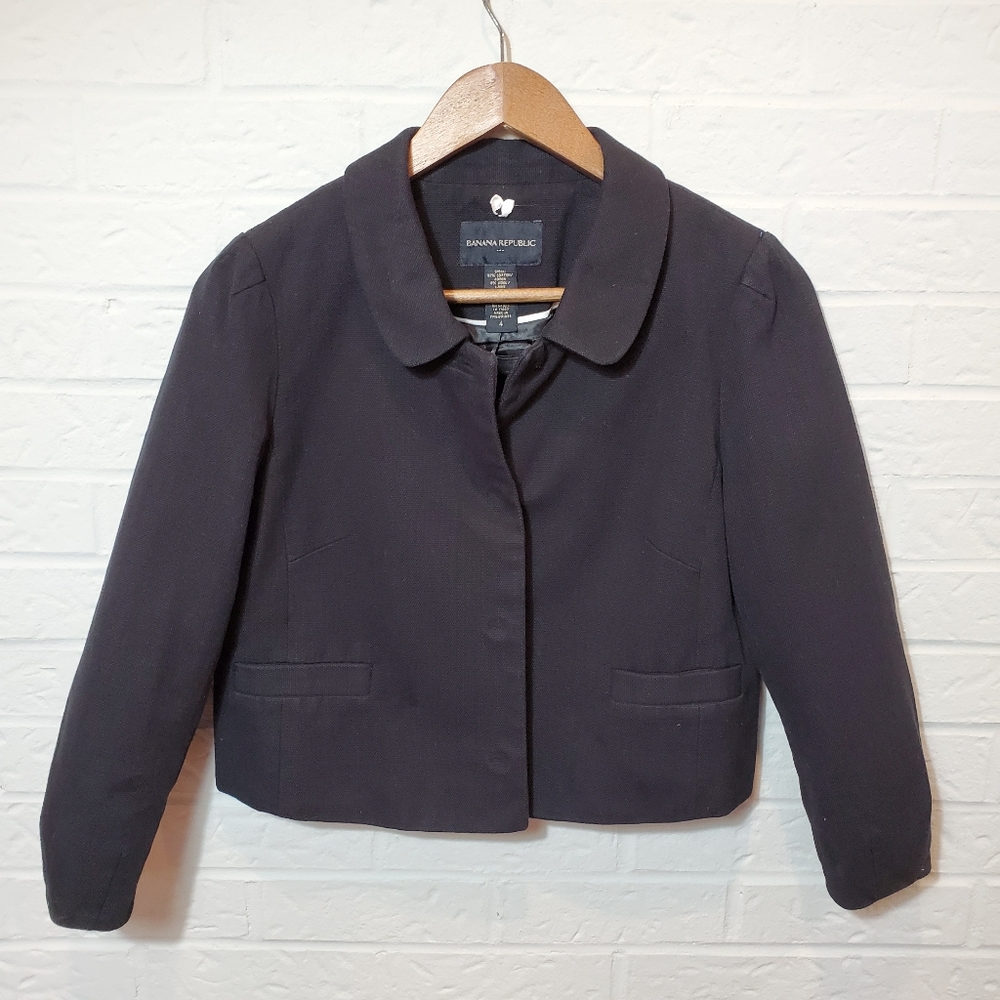 Banana Republic Black Twees Jacket Size 4